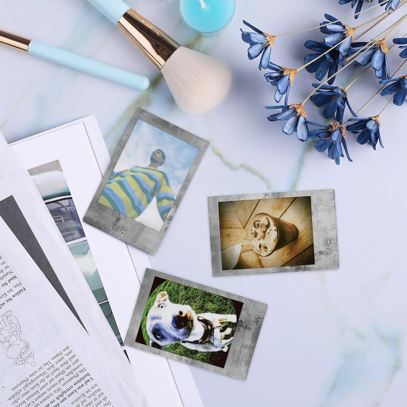 FUJIFILM Instant Mini Stone Gray Film Bundle 30 Shot with BluebirdSales Microfiber Cleaning Cloth, ISO 800, Credit-Card Size, Easy Load for All Instant Mini Cameras & Printers 30 Shots