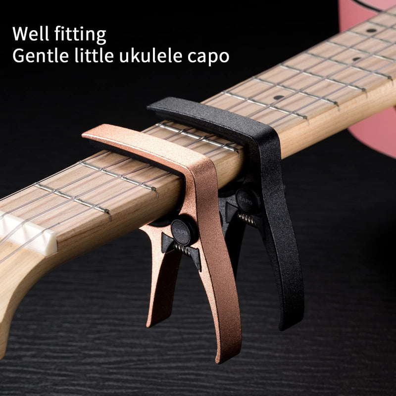 Ukulele Capo for 4 String Guitar and Mandolin, Mini Size Professional Ukulele Capo (BLACK) ENO-CAPO-00