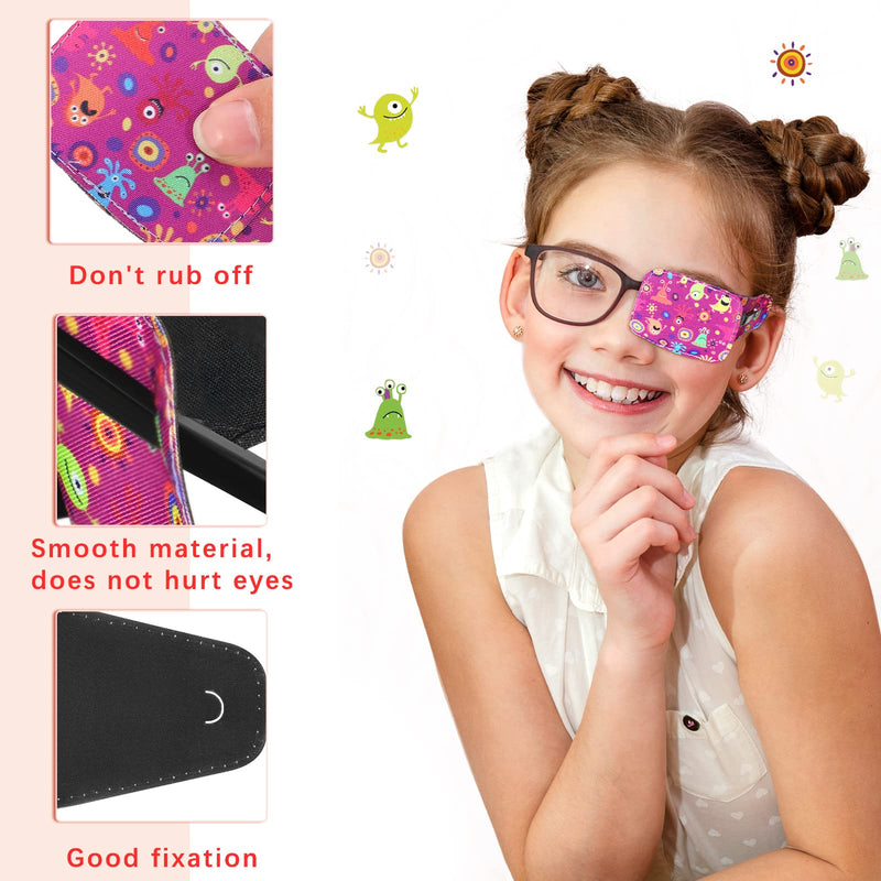 8 Pcs Eye Patches for Kids, Eyepatch for Glasses to Cover Either Eye Cartoon Eye Patching Fabric Patch for Kids Boys Girls(Cute Style) Cute Style