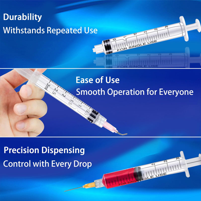 3 ml Plastic Syringe with Needle Pack of 15 Syringes Measuring Liquids Durable Colostrum Syringes Versatile Dosing Syringes Reusable Liquid Syringe Measuring Syringe for Garden & Pet Care