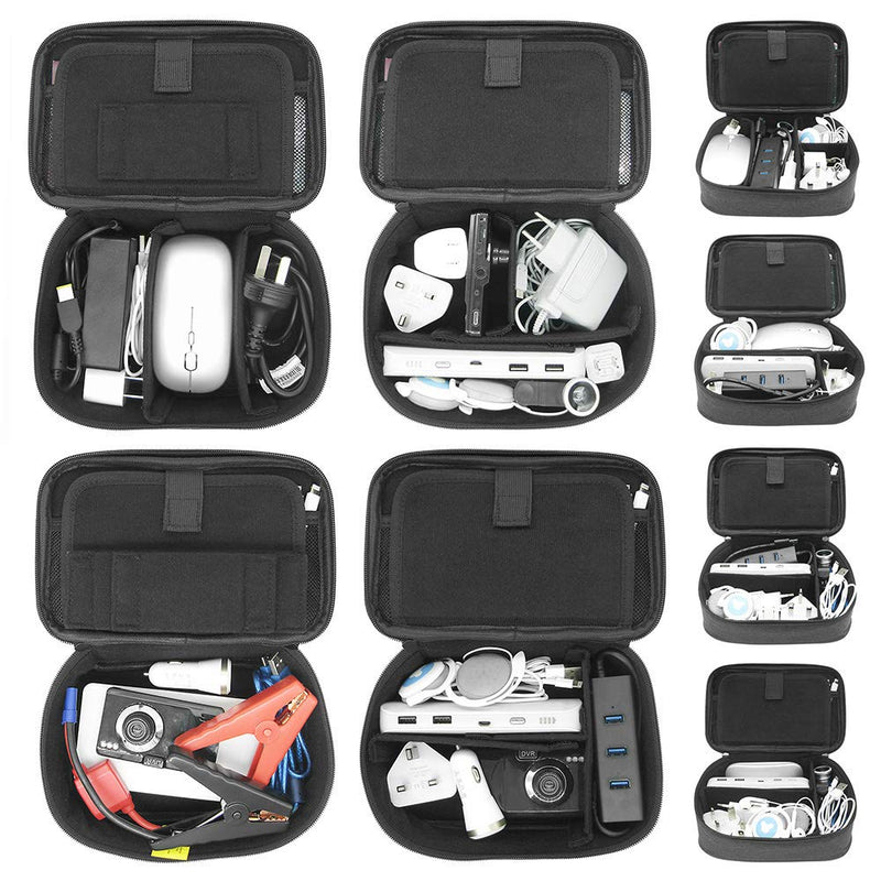 sisma Travel Cords Organizer Universal Small Electronic Accessories Carrying Bag for Cables Adapter USB Sticks Leads Memory Cards, Grey 1680D-Fabrics SCB17092B-OG Grey -1680D Oxford Fabrics