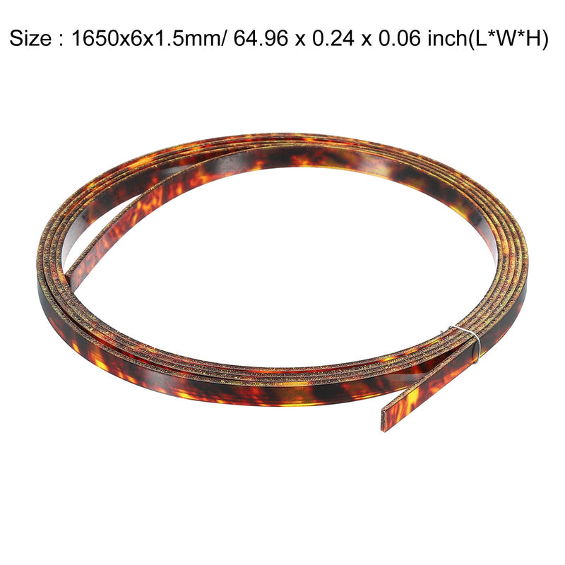 MECCANIXITY Plastic Binding Purfling Strip 1650x6x1.5mm Guitar Binding Edge Trim for Acoustic Classical Guitar Brown 2 Pack