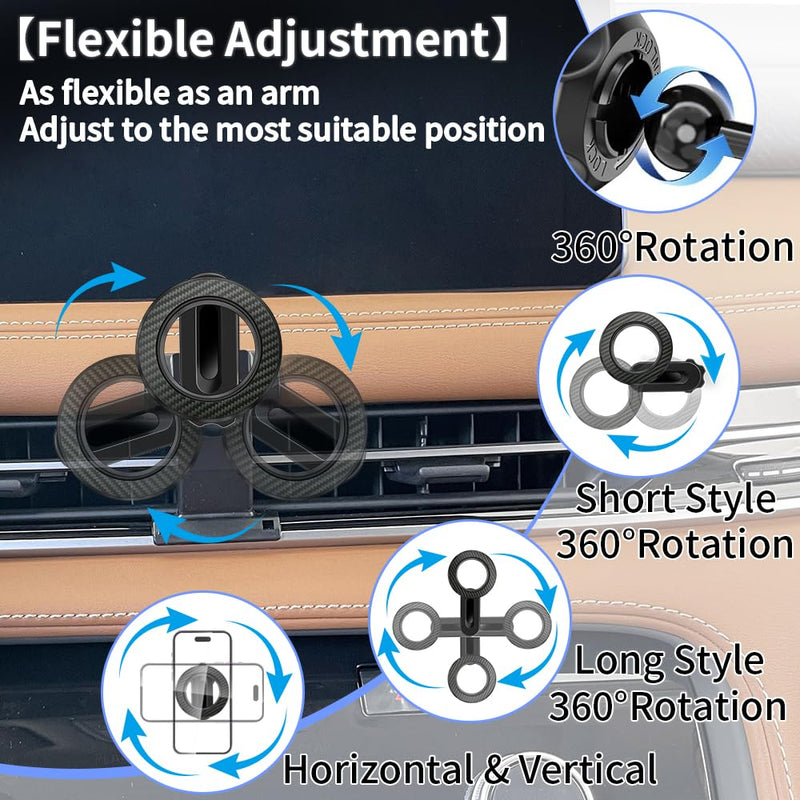 Car Phone Holder Mount for Infiniti QX60 2022-2027 Accessories | Magnetic Cellphone Stand, Cell Phones Navigation Charging Screen Cradles,Double 360°Rotation,for Magsafe Magnet Accessory