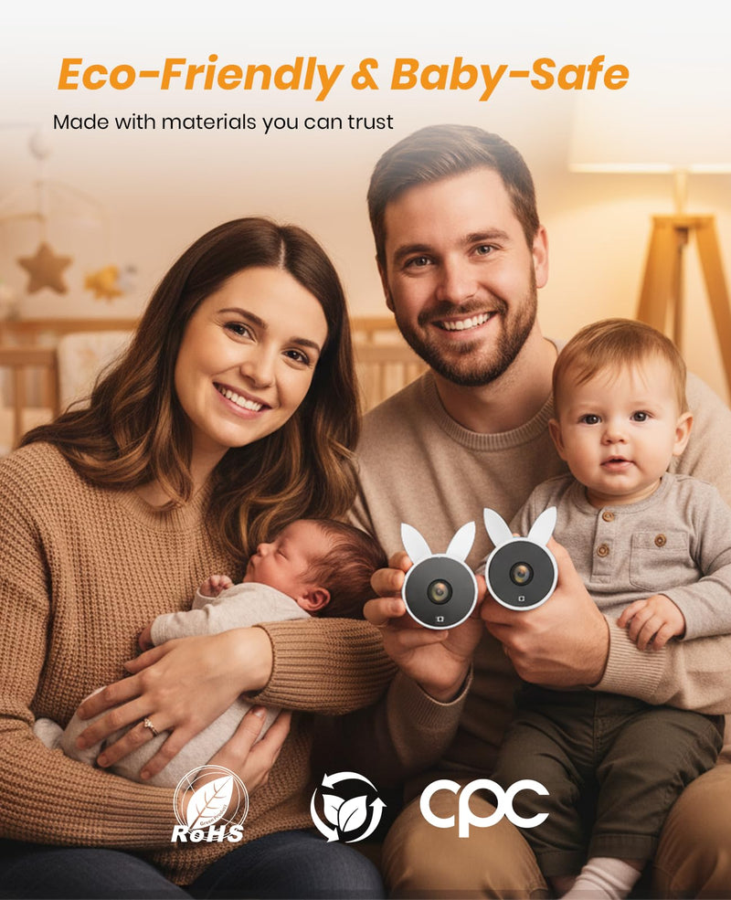 [AUSTRALIA] - Babyvue USB Car Camera for Baby : 4.5" Baby Car Camera with 1080P Crystal Clear Mirror View, Easy Installation Carseat Rear Facing Moitor for Kids, HD IR Night Vision Backseat Monitor White 