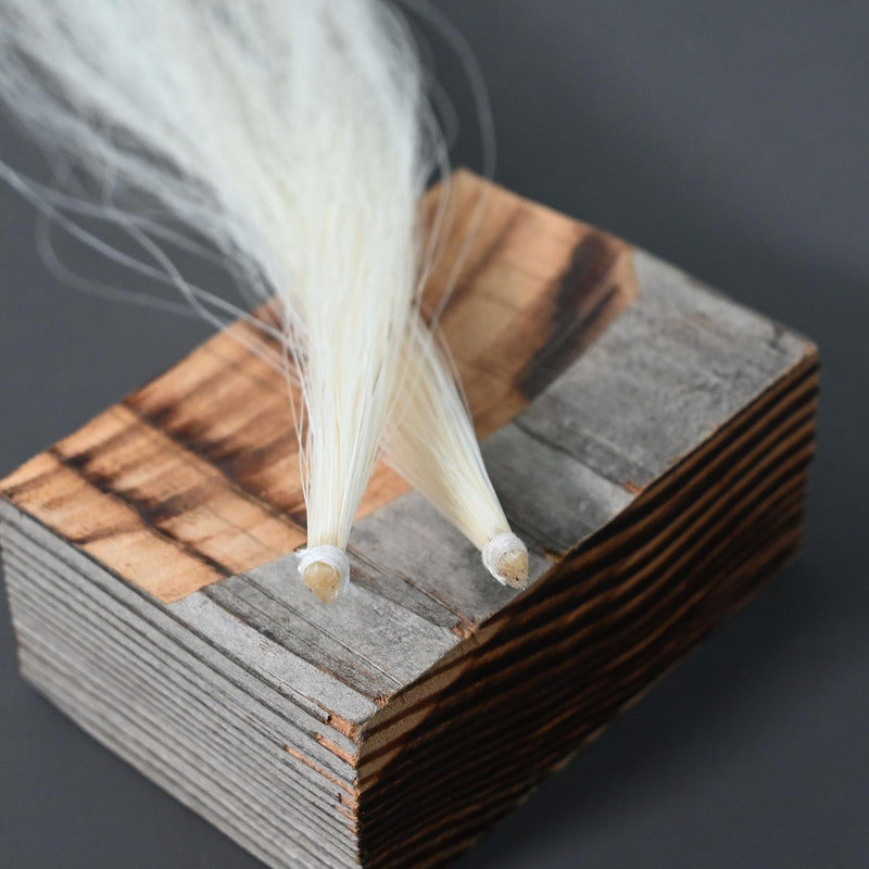 [AUSTRALIA] - Premium Mongolian Horse Hair for Cello Bow Unbleached, White 29'' Music Instrument Accessories(2 Hanks) 