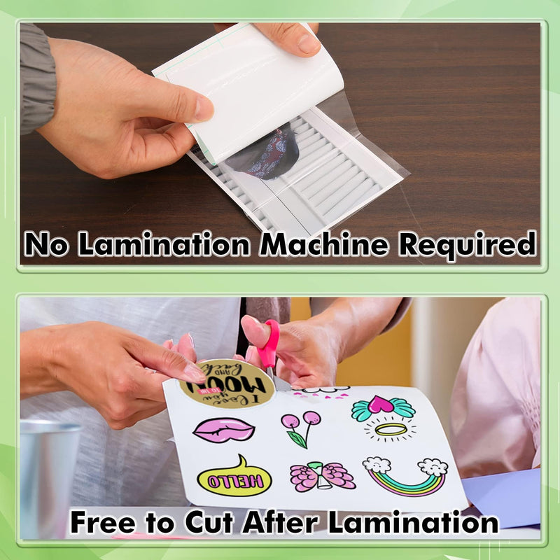 Koala Self Adhesive Laminating Sheets - 9 x 12 Inch Self Laminating Sheets, No Machine Needed Clear Self Sealing Laminate Sheets for Stickers, Photos - 20 Sheets