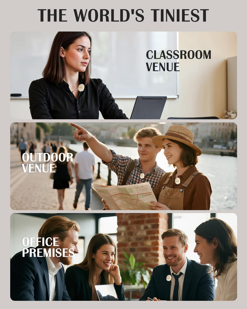 [AUSTRALIA] - Voice Amplifier for Teachers with Wireless Lavalier Lapel Microphone Portable Bluetooth Microphone & Speaker, Rechargeable Bullhorn Megaphone for Classroom, Meetings, Yoga (Skin Tone) Skin Tone 