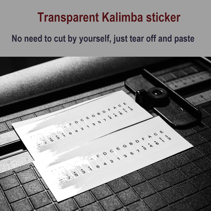 [AUSTRALIA] - 2set Kalimba Thumb Piano Note Stickers for Beginner Learner Musical Gift and Kalimba Scale Sticker Percussion (Color) 