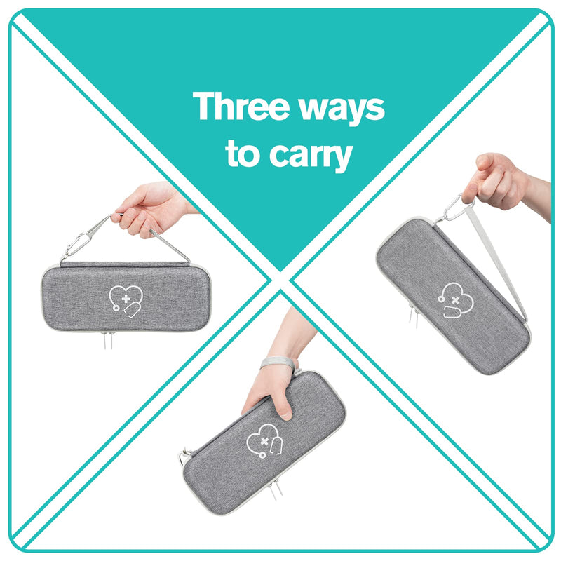 ProCase Stethoscope Case for 3M Littmann Classic III, Lightweight II S.E, MDF Acoustica Stethoscope, Cardiology IV Stethoscope, Hard Travel Carrying Case for Nurse -Grey gray