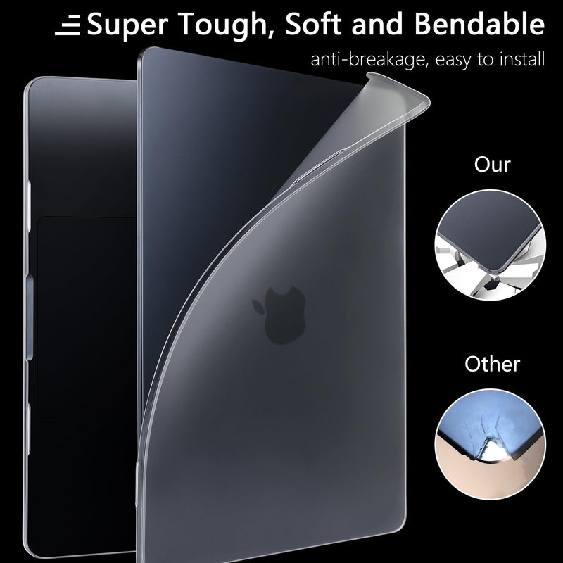 [AUSTRALIA] - MEEgoodo for MacBook Air M3 M2 13.6 inch Case 2024 2022, Clear Cover Fit Model A3113 A2681,Flexible Plastic Case for M2 13 inch Laptop, Hard Shell with TPU Keyboard & Webcam Cover & OTG Adapter,Clear 