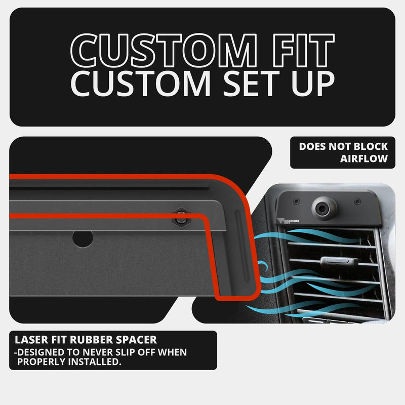 Tackform Link Vent Mount Universal Phone Holder - Compatible with 2020-2025 Ford Transit (Excluding Connect) | Not for Use with Factory 12" Screen | All-Metal | Professional Grade, Heavy-Duty | Black