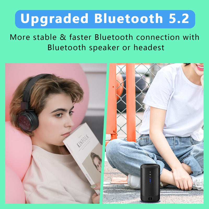 [AUSTRALIA] - 64GB MP3 Player with Bluetooth 5.2, AiMoonsa Music Player with Built-in HD Speaker, FM Radio, Voice Recorder, HiFi Sound, E-Book, Earphones Included Black - 64GB 