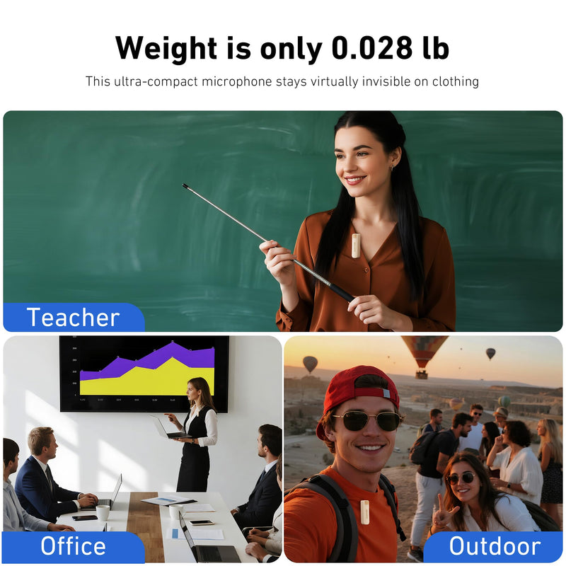 [AUSTRALIA] - Wireless Voice Amplifier with 2 Magnetic Lavalier Mics, Charging &Storage,Teachers Voice Amplifier with Laple Mic Speaker,Mini Voice Amplifier for Classroom,Speech,Training Outdoor (Skin Tone) Skin Tone 