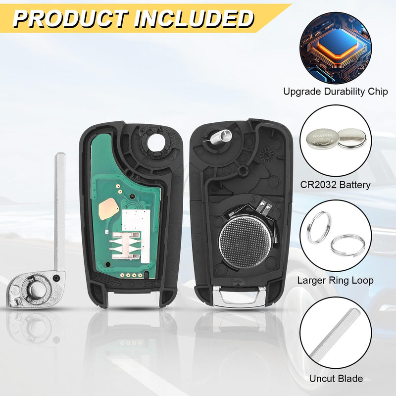 [AUSTRALIA] - Key Fob Replacement for 2014-2019 Buick Encore/ 10-12 Allure/ 10-16 Lacrosse/ 11-17 Regal/ 12-17 Verano/ 10-19 Chevy Equinox Camaro/ 11-16 Cruze Malibu/ 14-19 Impala/ 12-17 Sonic Keyless,2Pcs 