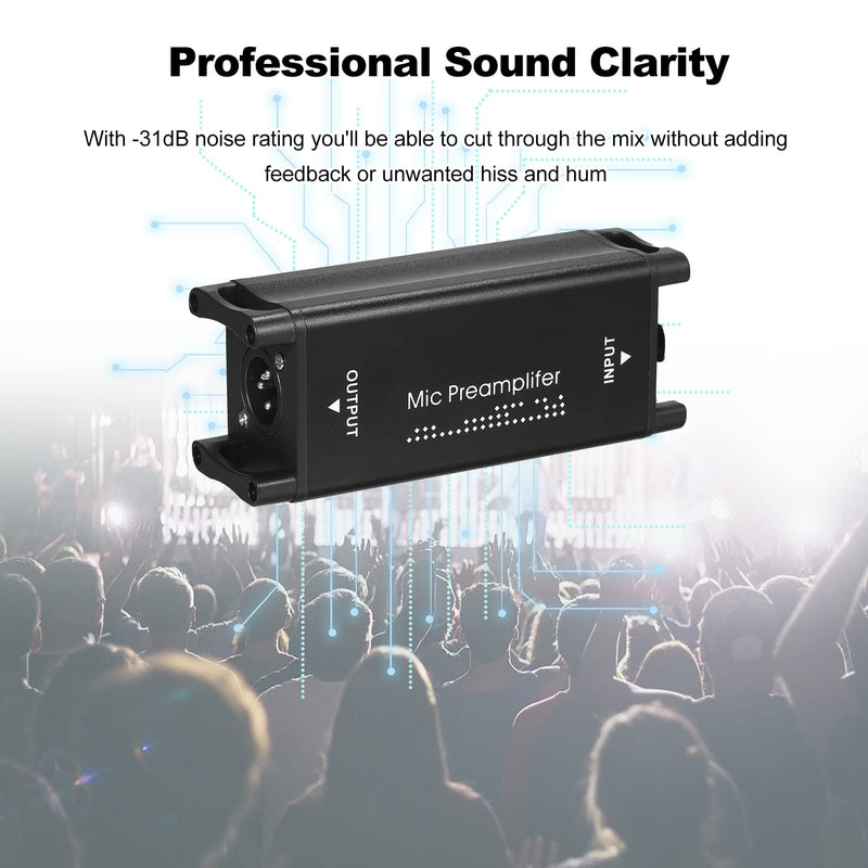 [AUSTRALIA] - Mic Preamp, Microphone Preamp Audio Booster Microphone Preamp Preamplifier Home Audio Microphone Net Gain for Studio or Home Recording Livestream Broadcast Podcast 