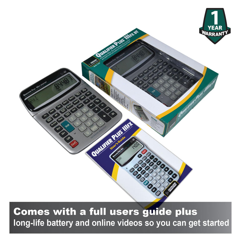 Calculated Industries 43430 Qualifier Plus IIIfx Desktop PRO Calculator | Real Estate Mortgage Finance, Clearly-Labeled Keys, Buyer Pre-Qualifying, Payments, Amortizations, ARMs, Combos, FHA/VA
