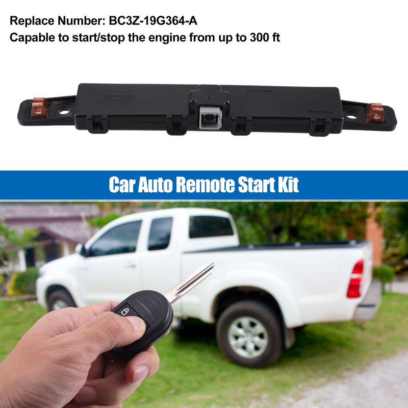 ACROPIX Car Auto Remote Start System Kit Fit for Ford F150 Edge with 2 Remote Key Fob and Antenna Jumper Wire BC3Z-19G364-A - Pack of 3 Black