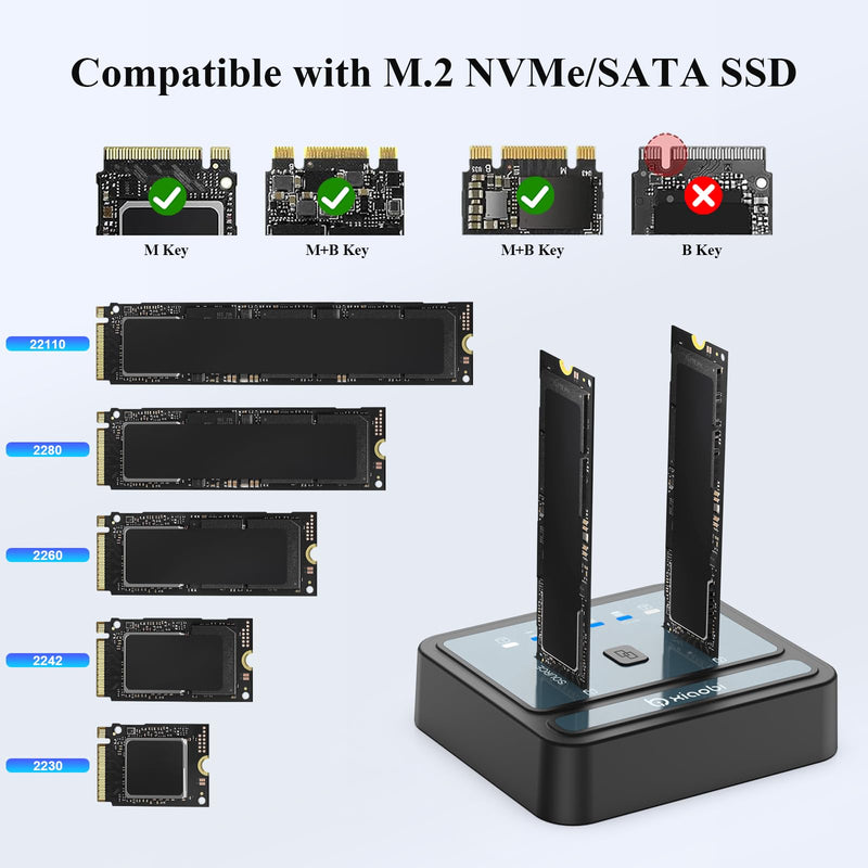 M.2 NVMe SSD Enclosure and Xiaobi M.2 NVMe/SATA SSD Cloner