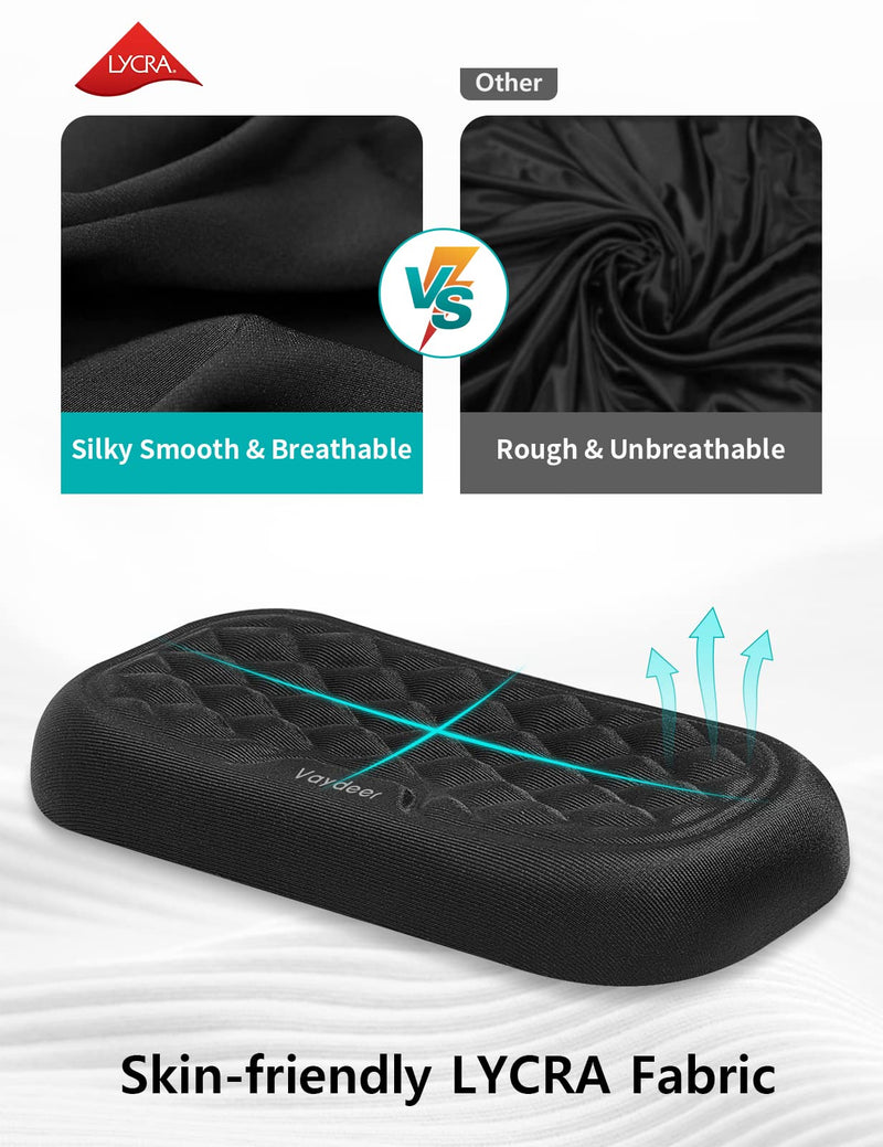 VAYDEER Keyboard and Mouse Wrist Rest Pad Set Padded Memory Foam Hand Rest Support for Office, Computer, Laptop, Mac Typing and Wrist Pain Relief and Repair(Large Set) Large keyboard wrist rest + Small mouse wrist rest