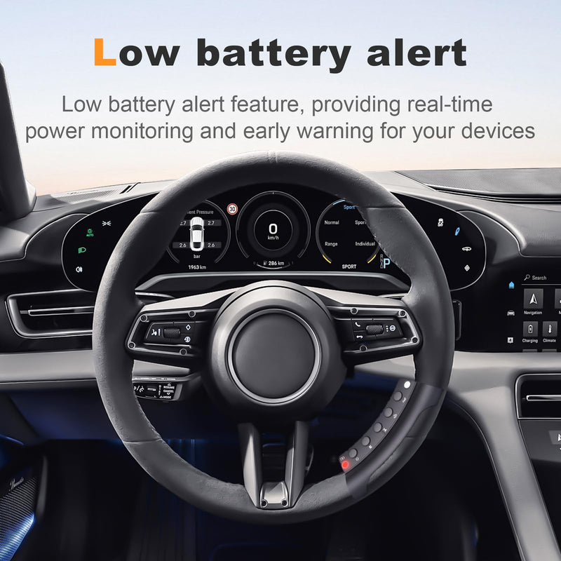 Wireless Steering Wheel Remote Control with Signal Indica for y-metdriving Portable car Stereo and Other Android car Stereo,with Low Battery Alert,Bluetooth Interface Function Control