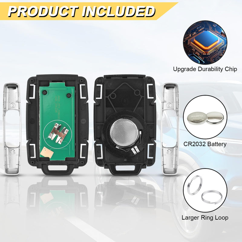 Key Fob Replacement for 2014-2020 Chevy Silverado 1500 2500 3500/15-21 Colorado/ 2015-2021 GMC Canyon/ 14-20 Sierra Car Keyless Entry Remote Control, M3N-32337100, 4 btn, 2Pcs