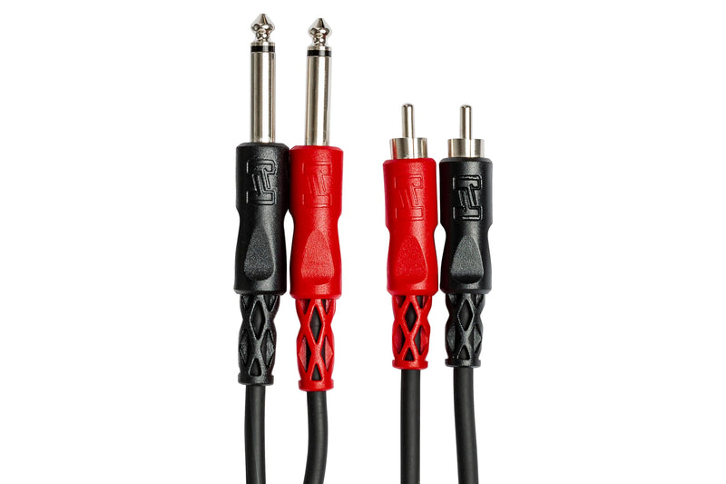 Hosa CPR-204 Stereo Interconnect, Dual 1/4 Inch TS to Dual RCA, 13 Feet 13.1 Feet Single
