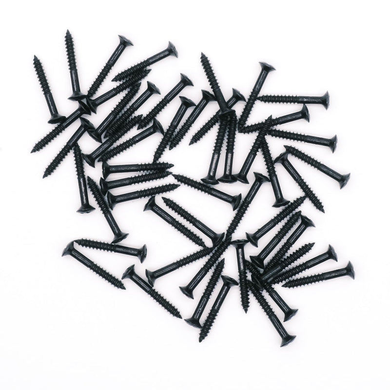 Guitar Humbucker Pickup Ring Mounting Screws Pickup Frame Surround Screws Compatible with Epiphone Les Paul Stratocaster SG Guitar (Black 50 Pack) Black 50 Pack
