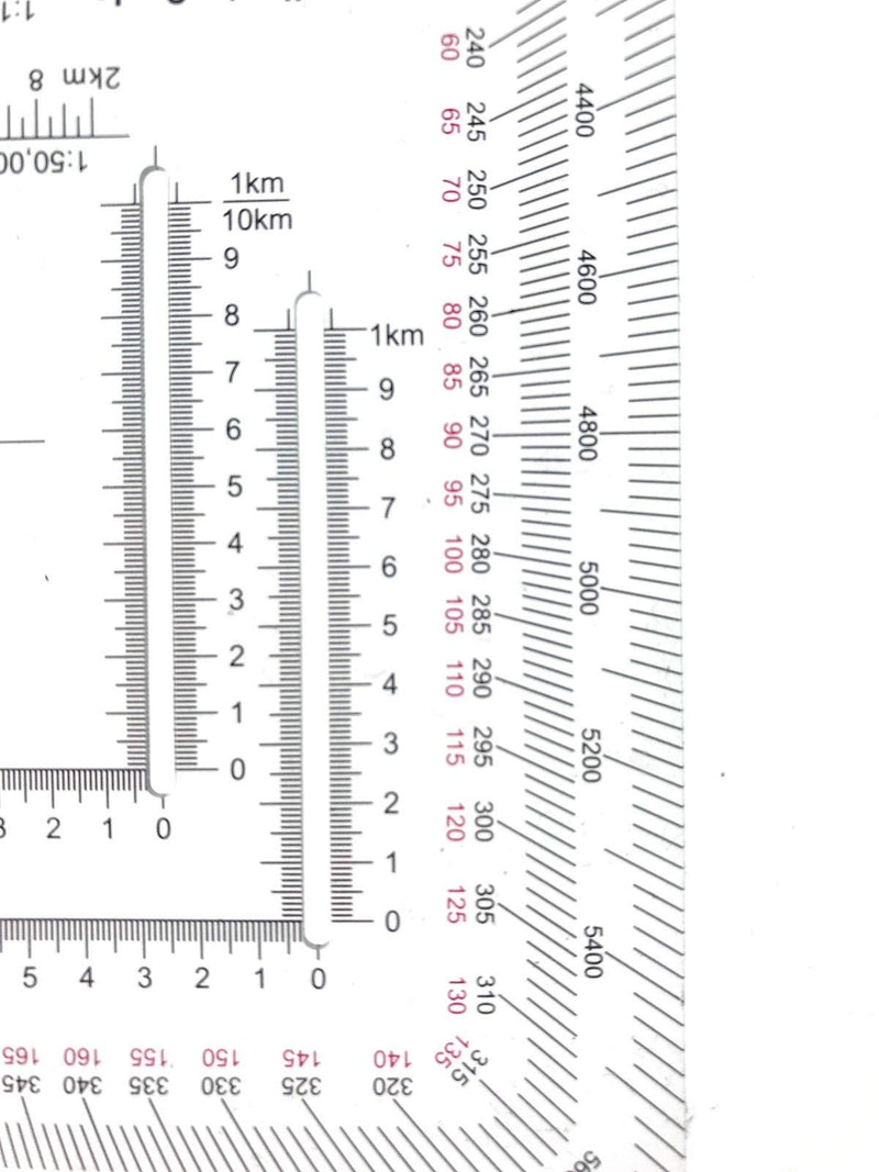 Gotical New and Improved Version Military Style MGRS/UTM Coordinate Grid Reader, and Protractor,Coordinate Scale Map Reading and Land Navigation Topographical Map Scale Pack of 1