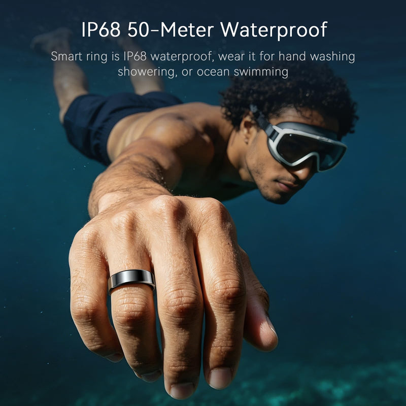 2026 Smart Ring For Women & Men, Sleep Health Fitness Tracker, No APP Fee | Track Sleep, Heart Rate, Blood Oxygen and Stress with Lightweight Smart Ring, 5-7 Days Battery Life, iOS & Android Compatible