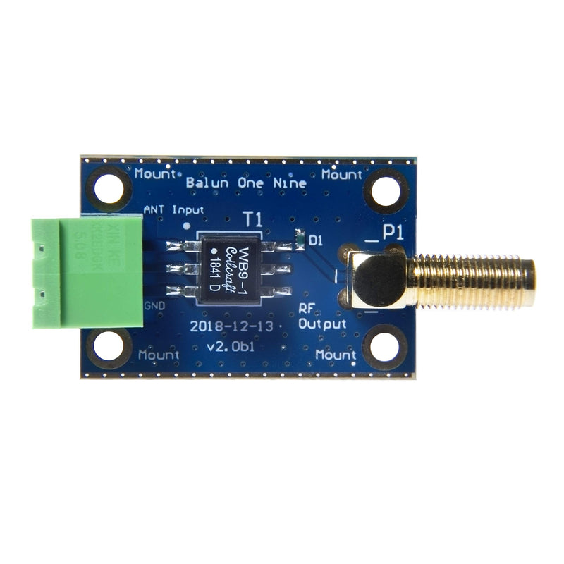 [AUSTRALIA] - Balun One Nine v2 Barebones - Small Low-Cost 9:1 (1:9) HF Antenna Balun and Unun with Antenna Input Protection for Shortwave. Great for Software Defined Radio (RTL-SDR), Ham It Up & SDRPlay 
