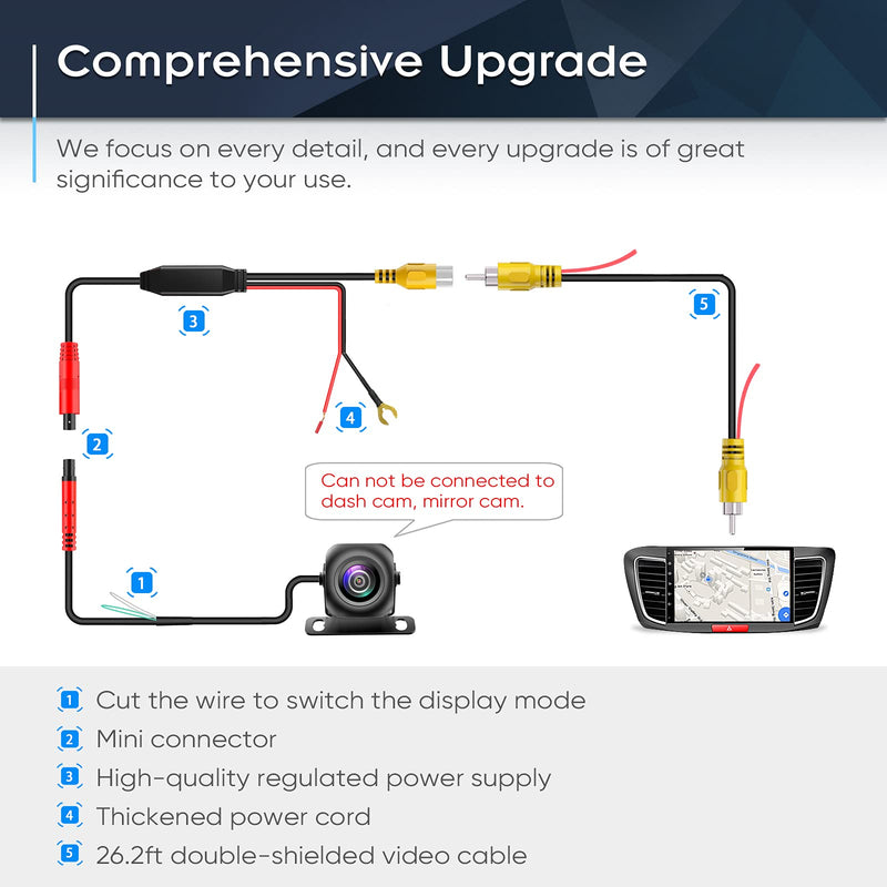 PixelMan Backup Camera,Rear View Reversing Camera for Car Truck SUV RV | PMD2A Reversing Camera, HD Metal 170° Wide Angle Universal Vehicle Rear View Camera, Super Night Vision IP69 Waterproof Black