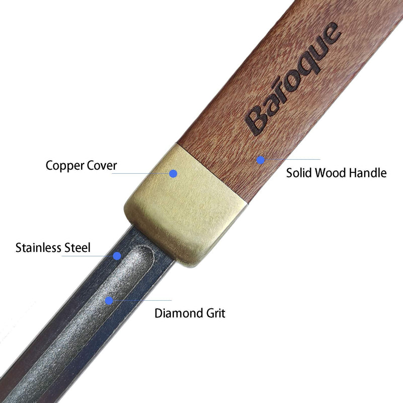 [AUSTRALIA] - Upgrated Baroque Guitar Fret Crowning&Edge Dressing File 3 Slots Size & 1 full Grit Side Improved 4th Generation Repair Luthier Tools for Guitars,Ukulele,Bass,Banjo,Mandolin etc (4th Generation File) 4th Generation File 