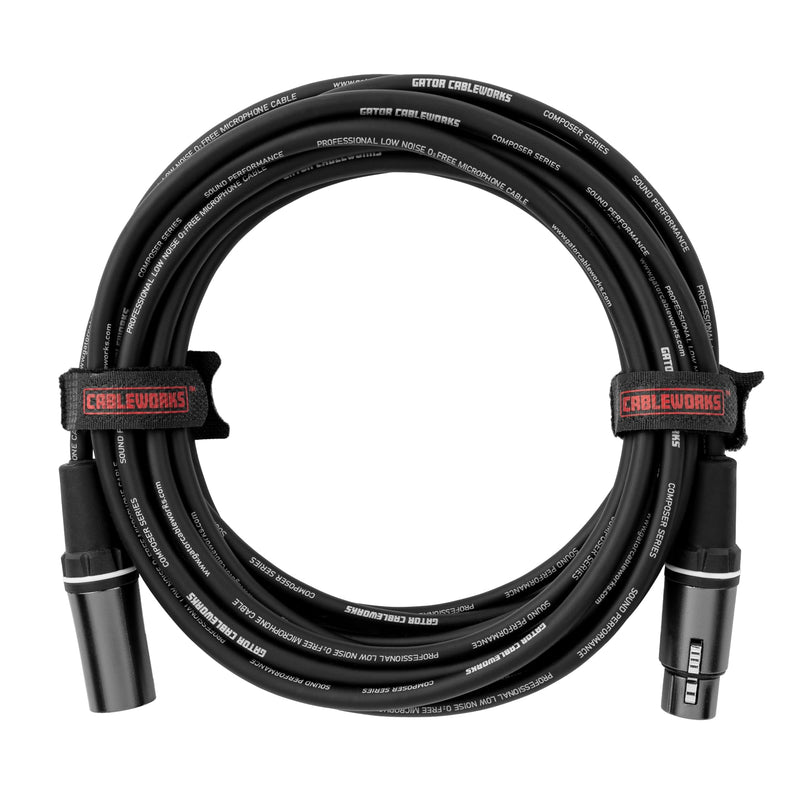 By Gator Cases Composer Series Deluxe 30 Foot XLR Microphone Cable, (GCWC-XLR-30) 30 Feet