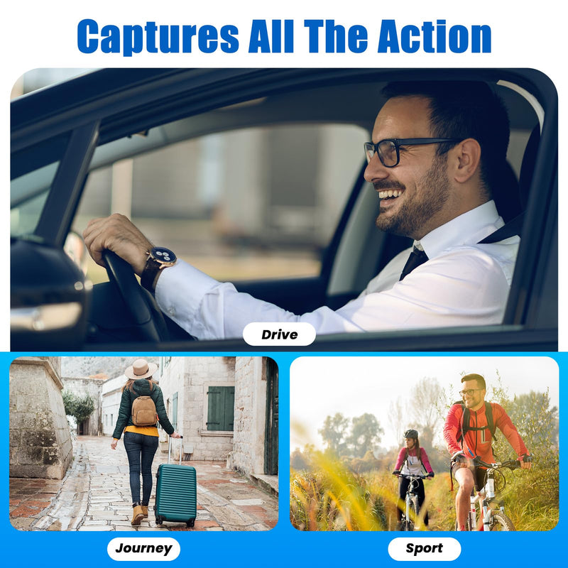 Camera Glasses Video Glasses HD with 64GB Memory Card Recording Glasses Smart Glasses Wearable Eyeglasses for Outdoor Sports