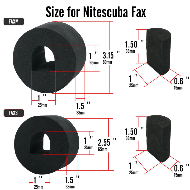 FAXS Jumbo Float Kit Buoyancy Underwater Float for Ultralight/INON/Sea&Sea Arms/WEEFINE/MINIFOCUS Arms Faxm3.15 X 1.5inch