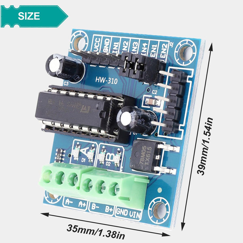 Motor Driver L293D 4 Channel Mini Motor Drive Expansion Board Motor Forward and Reverse Control PWM Speed Regulation DC 4.5V-36Vwith DC Female Cable Dupont Cable, 2 pcs