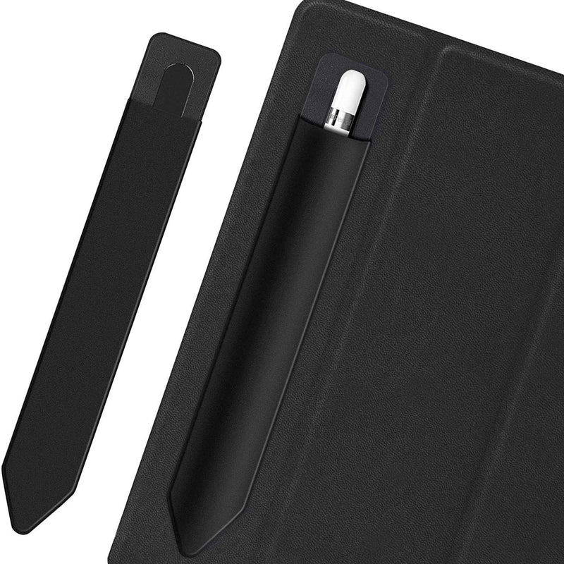 BoxWave Stylus Pouch Compatible with Lenovo Tab M10 (Stylus Pouch by BoxWave) - Stylus PortaPouch, Stylus Holder Carrier Portable Self-Adhesive for Lenovo Tab M10 - Jet Black