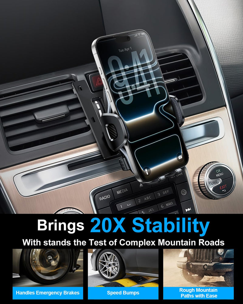 ELOHEI Custom Fit Phone Mount for Volvo XC60 with Custom Base | Specifically Design Car Phone Holder for Volvo XC60 2009-2017 Car Accessories for 2009-2017 Volvo XC60