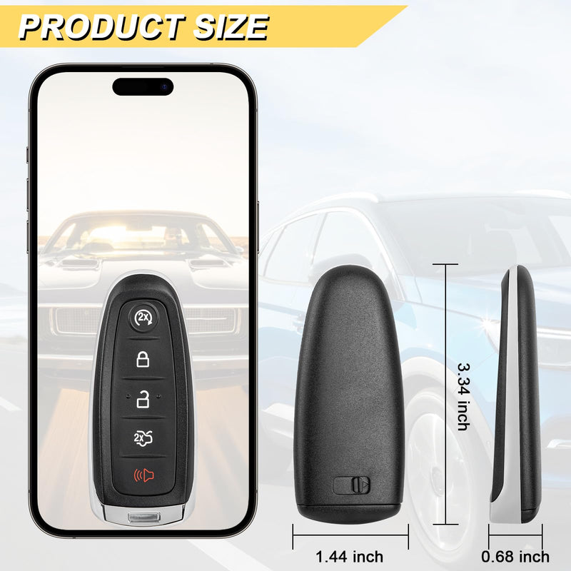 Vurkcy Key Fob Replacement for Ford Escape/Focus BEV Electric/C-Max Energi Car Keyless Entry Remote, M3N5WY8609 M3N5WY8610, 5 Btn(Only fit Pictured Key)