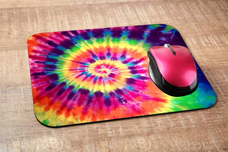 Nicokee Tie Dye Gaming Mousepad Abstract Art Colorful Tie Dye Mouse Pad Mouse Mat for Computer Desk Laptop Office 9.5 X 7.9 Inch Non-Slip Rubber M02-003