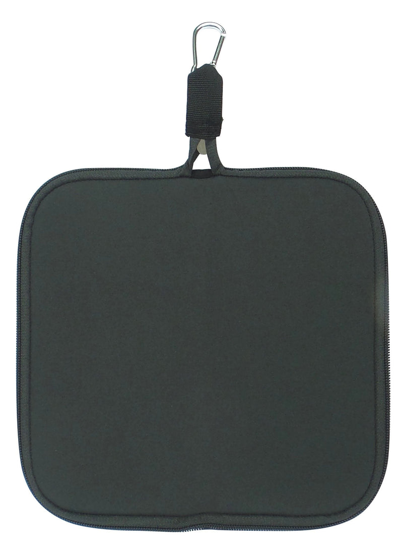 Travel Mouse Case Electronics Organizer Bag | Laptop Cord Cable Accessory Pouch with Extra Rolled Up Travel Mouse Pad | Pouch Also Unzips Flat Into Mouse Pad (Black) charcoal