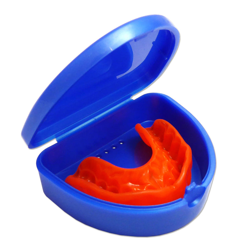2 x Slim Orthodontic Case - Box for Braces, Whitening Splints, Dentures & More (Blue & White), blue/white, plain