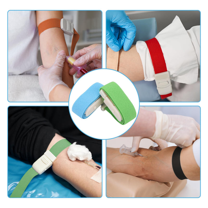 [AUSTRALIA] - Pack of 8 Storage Tubes, Blood Collection Set, Tourniquet Holster, Vein Storage, Storage Hose, Blood Collection, Personalised Tourniquet Buckle, Astauschlauch Blood Draw, Easy to Use (8 Colours) 