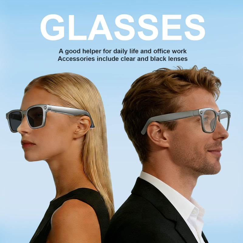 2026 AI Glasses with Anti-Shake 8MP Camera & 1080P HD Video Recording, Smart Glasses for Adults,with Translation, AI Voice Assistant,Object Recognition, Conferences Recording