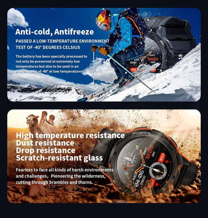 Gravity C25 1.43" AMOLED Smartwatch with Always-On Display, Bluetooth Call, AI Voice, 100+ Sports Modes, Heart Rate & Sleep Monitor, 1 ATM Waterproof, Fitness Tracker for iOS & Android (Gray)