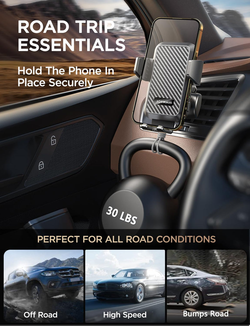 Wireless Car Charger, 15W Fast Charging Auto Clamping Car Charger Cell Phone Holder Mount Vent for iPhone 15 14 13 12 Mini Pro Max 11 XR XS X, Samsung Galaxy S23 Ultra S22 S21+ Note 20, etc BLACK