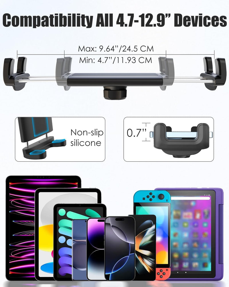 Charchendo Magnetic Portable Metal Phone Mount for Tractor [Powerful Magnet], Phone Holder for Heavy Equipment Metal Surface, Fit 17 16 15 14 13 12 Pro Plus Max Mini and 4-7" Phones with Thick Cases