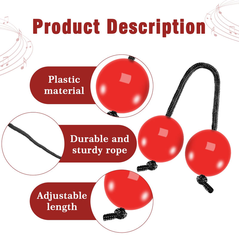 EASTROCK African Rhythms Aslatua Shakers Kashaka Musical Percussion Instruments Kashaka Instrument for Adults Beginners （Red） Red