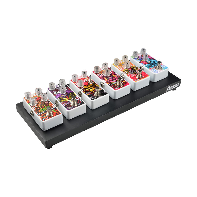 [AUSTRALIA] - AZOR Mini Guitar Pedal Board | Aluminum Alloy, Super Lightweight (0.58lb) | Portable Effect Pedalboard with Carry Bag | Compact Size 14.5"x5.7" 
