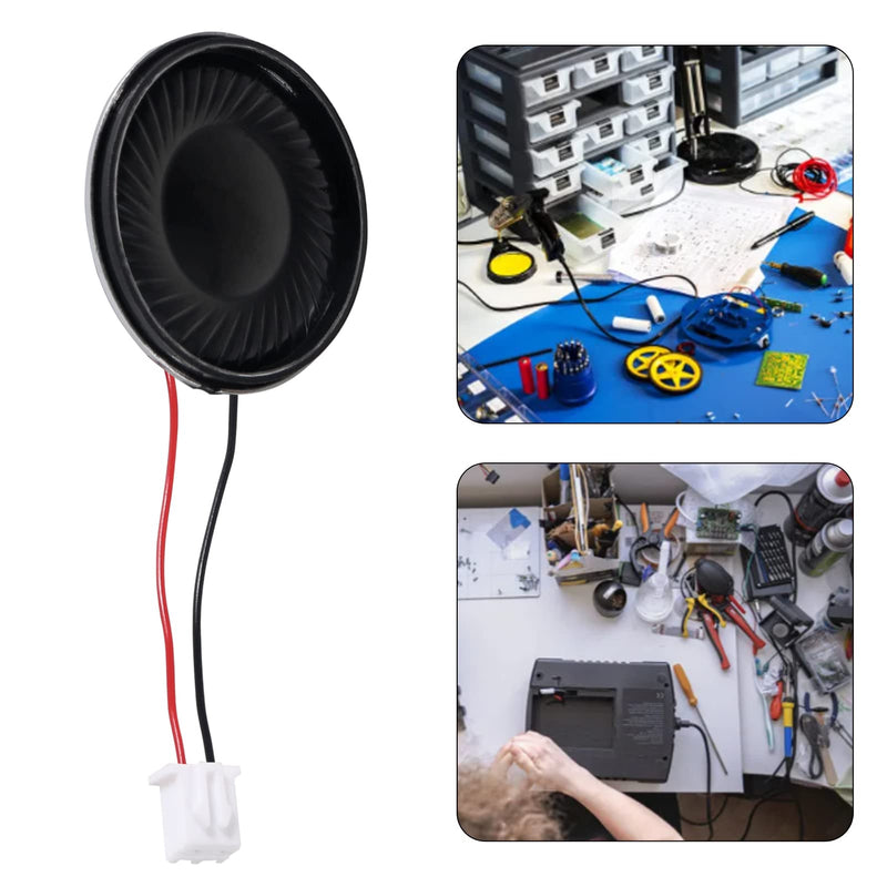 6Pcs 8 Ohm 2W Speaker 8ohm Round 28mm Loud Speakers Compatible with Small Loudspeaker Audio MP3 MP4 Player Speaker 2Pin - Black 6Pcs 8 Ohm 2W withTerminal